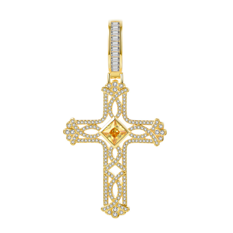 gemstone cross pendant