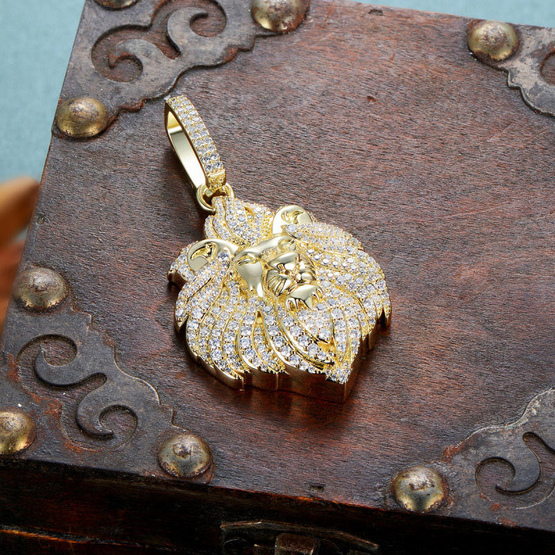 golden lion pendant