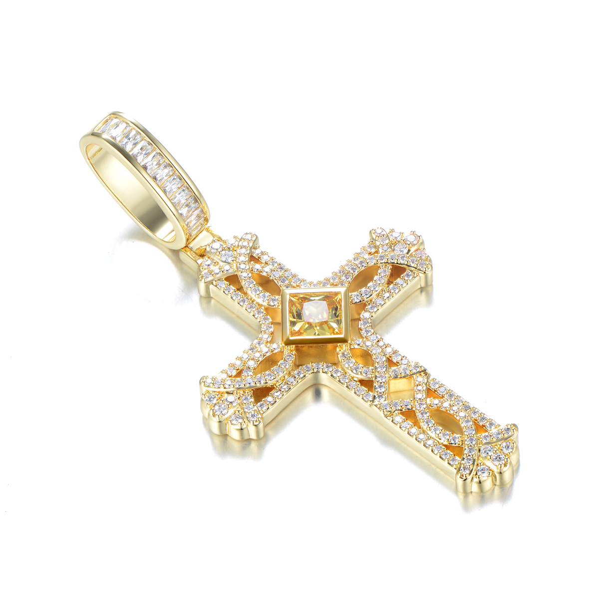 gemstone cross pendant