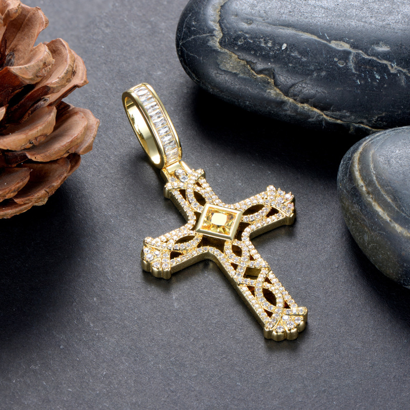 gemstone cross pendant