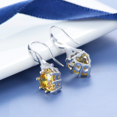 November birthstone heart earrings