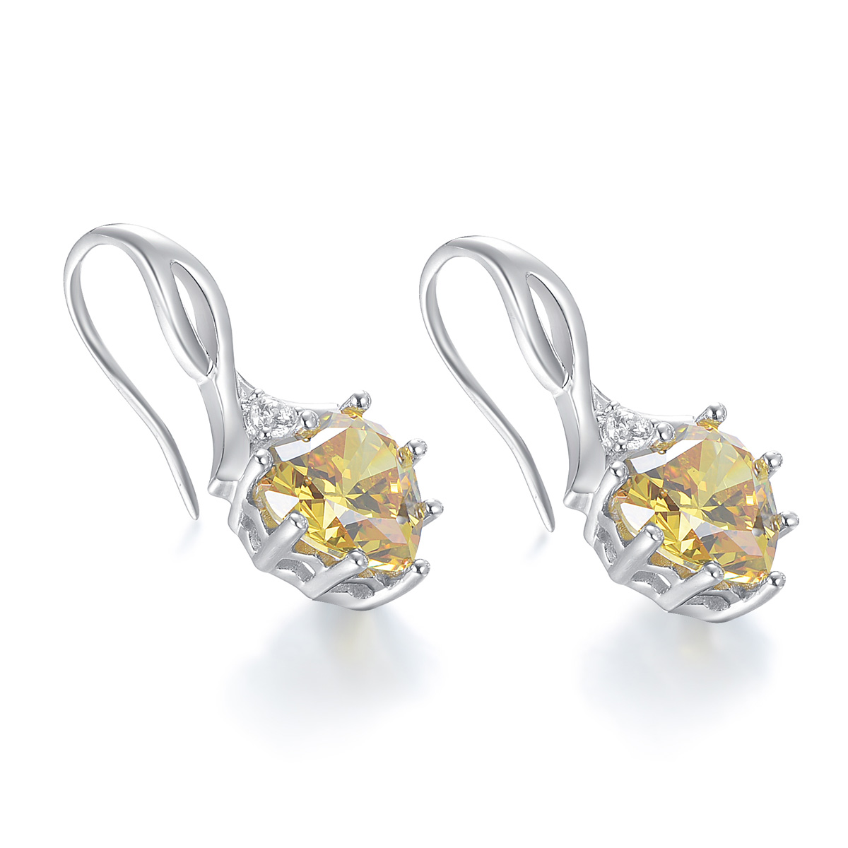 November birthstone heart earrings