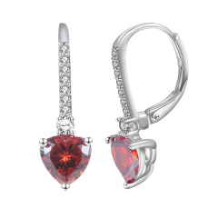 garnet love earrings