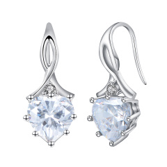 April birthstone heart earrings