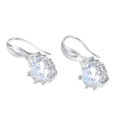 April birthstone heart earrings