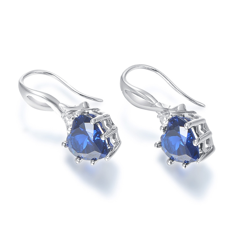 September birthstone heart earrings