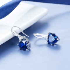 September birthstone heart earrings