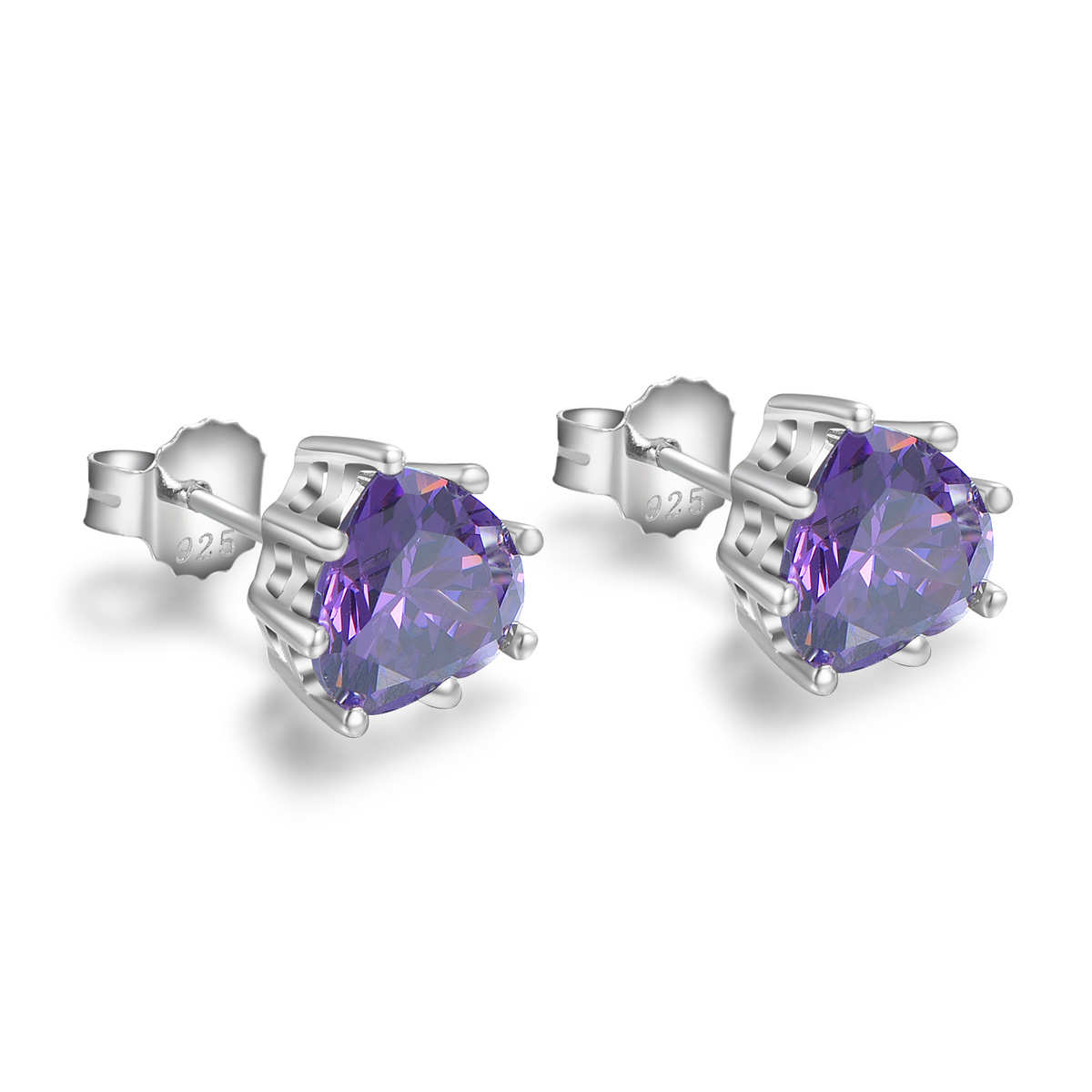 Feb. heart stud earrings