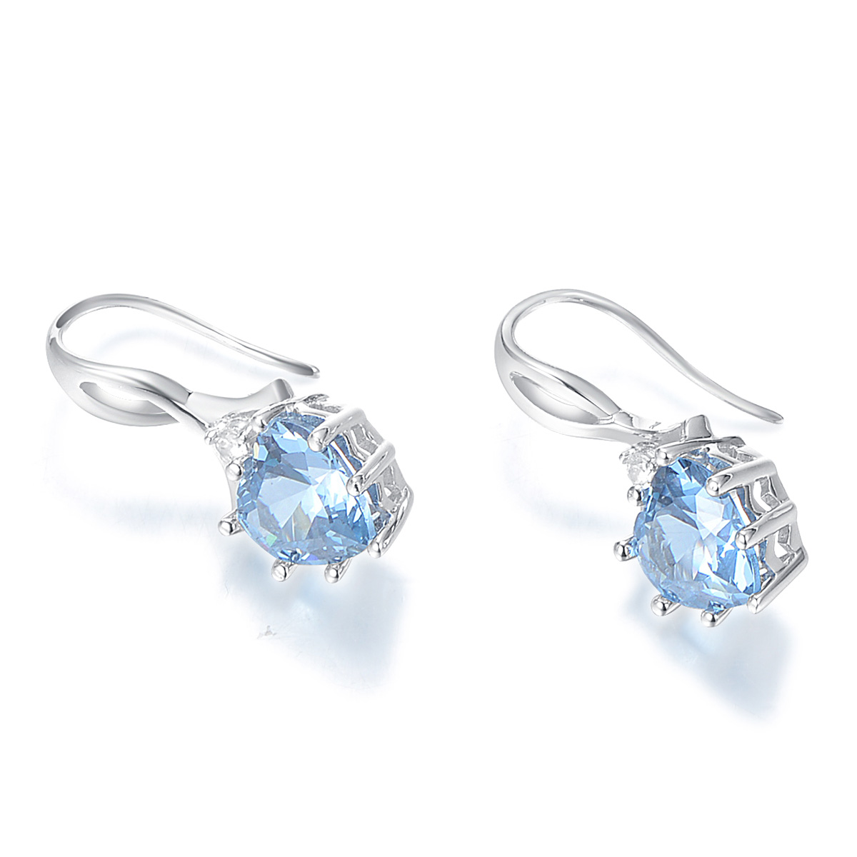 June birthstone heart earrings