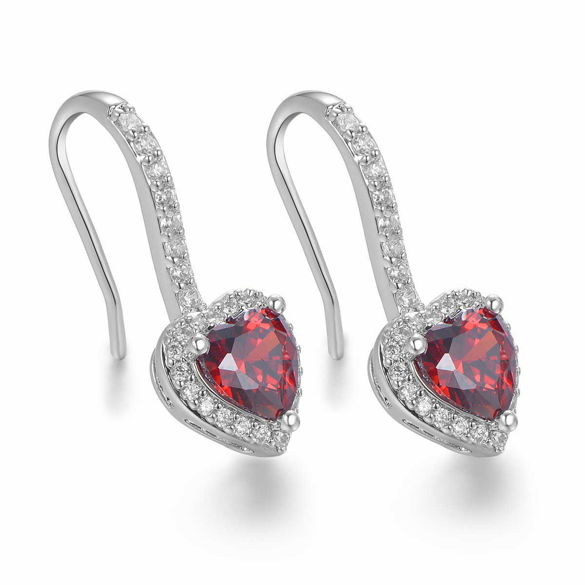 Garnet love ear hook