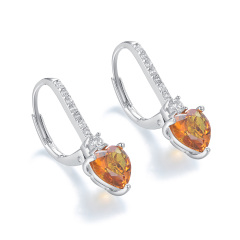 Topaz love earrings