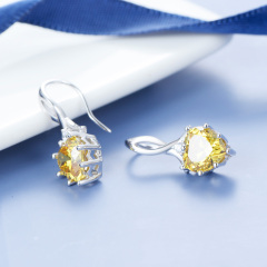 November birthstone heart earrings