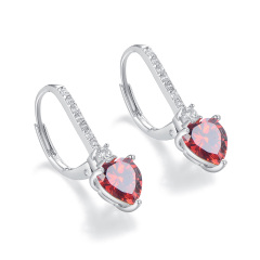 garnet love earrings