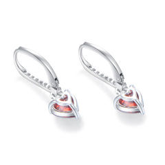 garnet love earrings