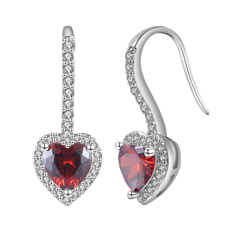 Garnet love ear hook