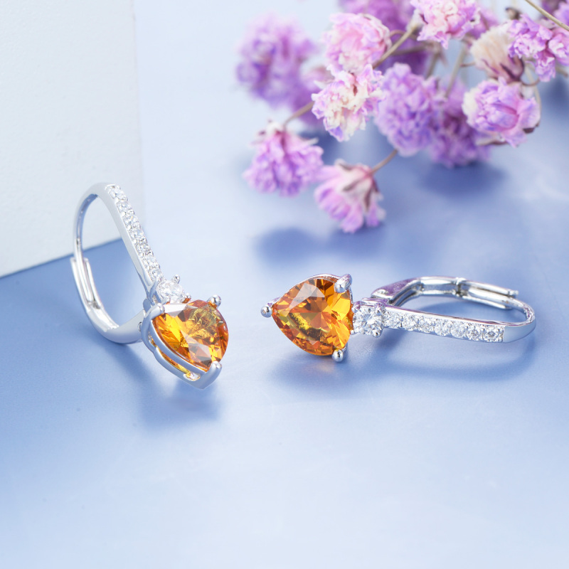 Topaz love earrings