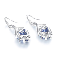 September birthstone heart earrings