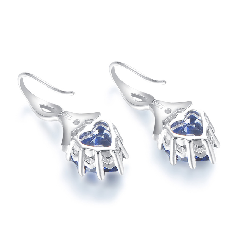 September birthstone heart earrings