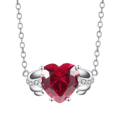 Jan. birthstone heart necklace