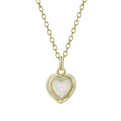 Heart-shaped Opal necklace