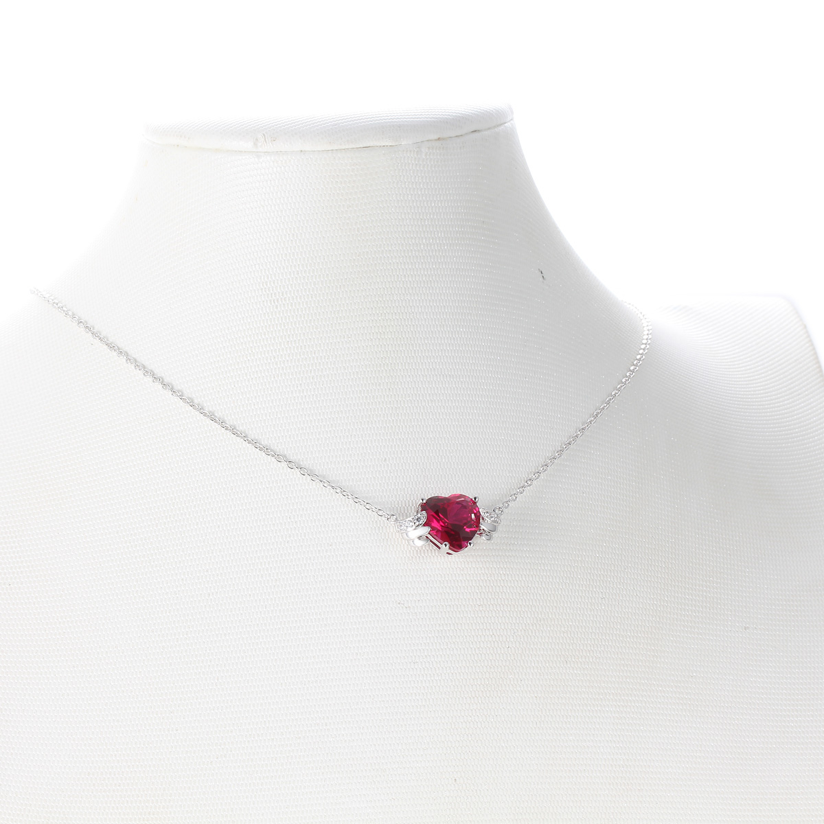 Jul. birthstone heart necklace