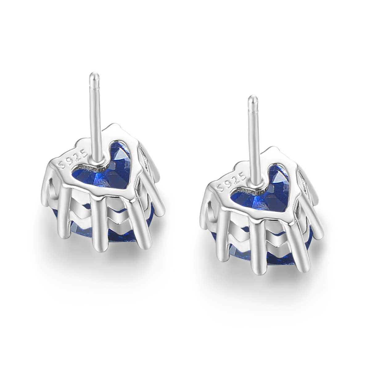 Sep. heart stud earrings