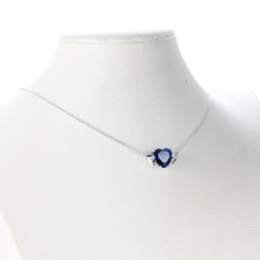 Sep. birthstone heart necklace