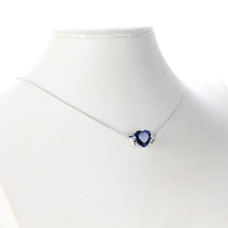 Sep. birthstone heart necklace