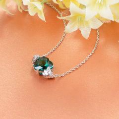 May. birthstone heart necklace