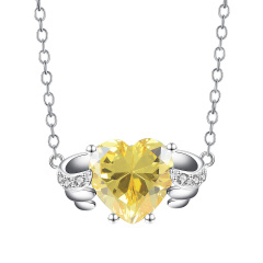 Nov. birthstone heart necklace