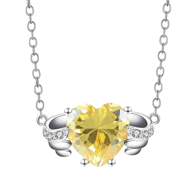 Nov. birthstone heart necklace