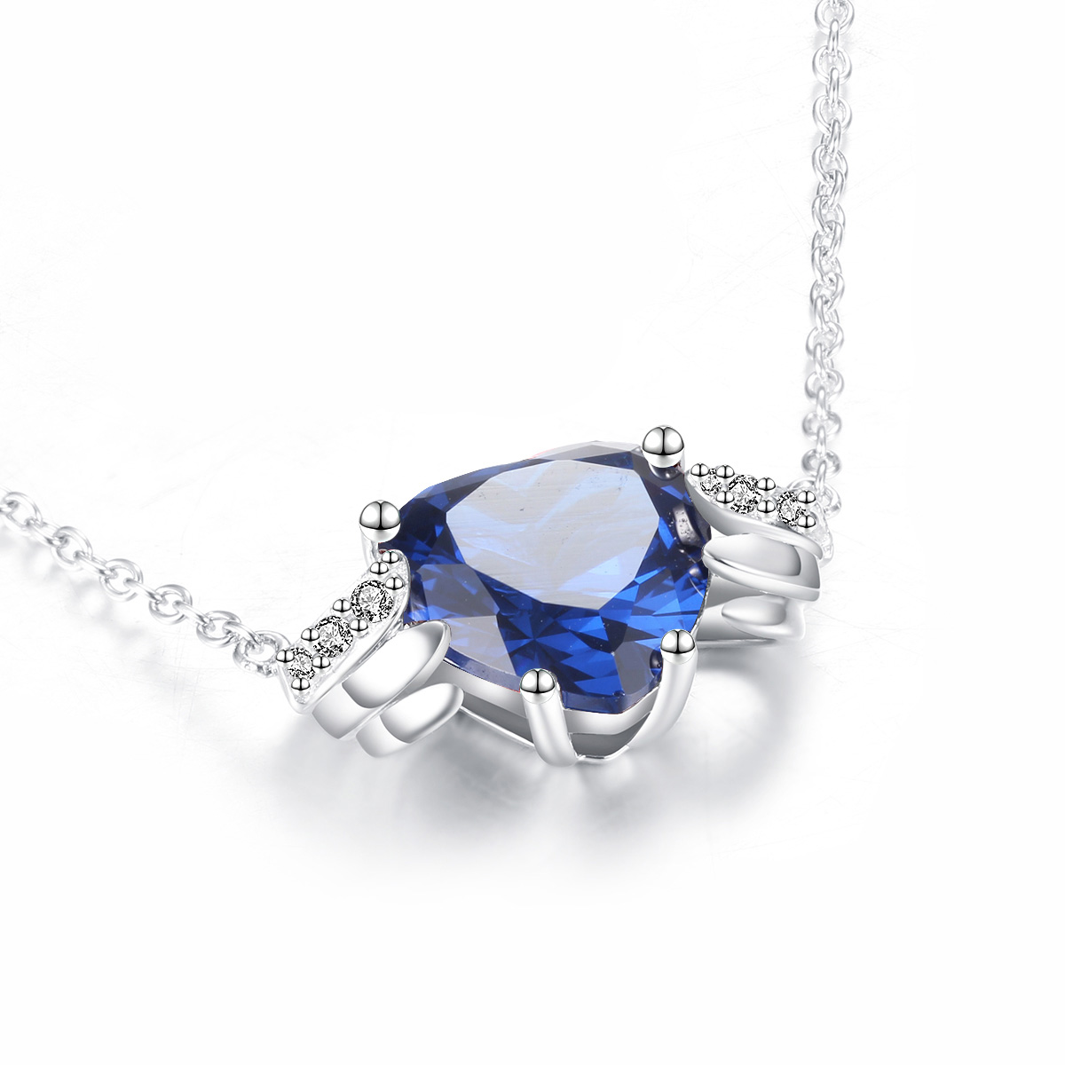 Sep. birthstone heart necklace