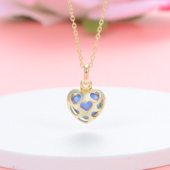 Heart-shaped Opal necklace