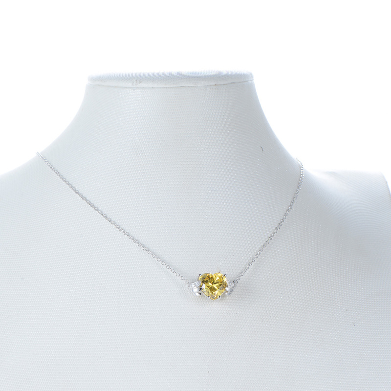 Nov. birthstone heart necklace