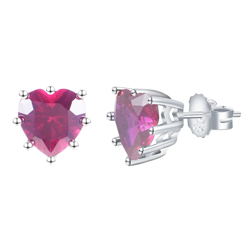 Jul. heart stud earrings
