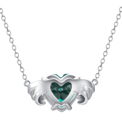 May. birthstone heart necklace