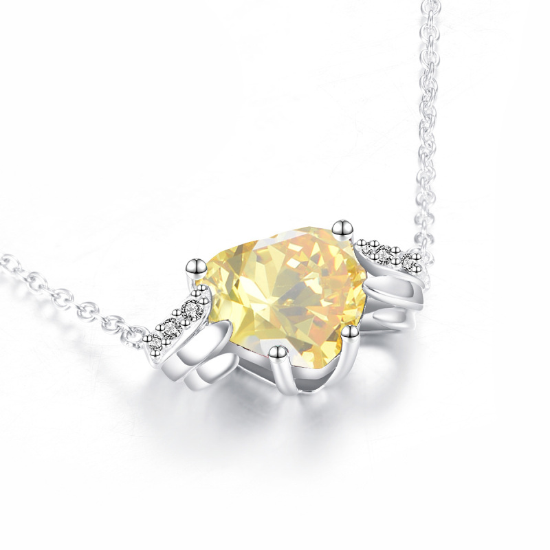 Nov. birthstone heart necklace