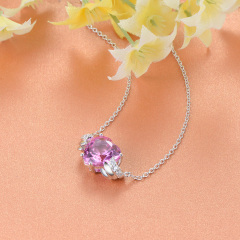 Oct. birthstone heart necklace