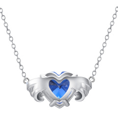 Sep. birthstone heart necklace