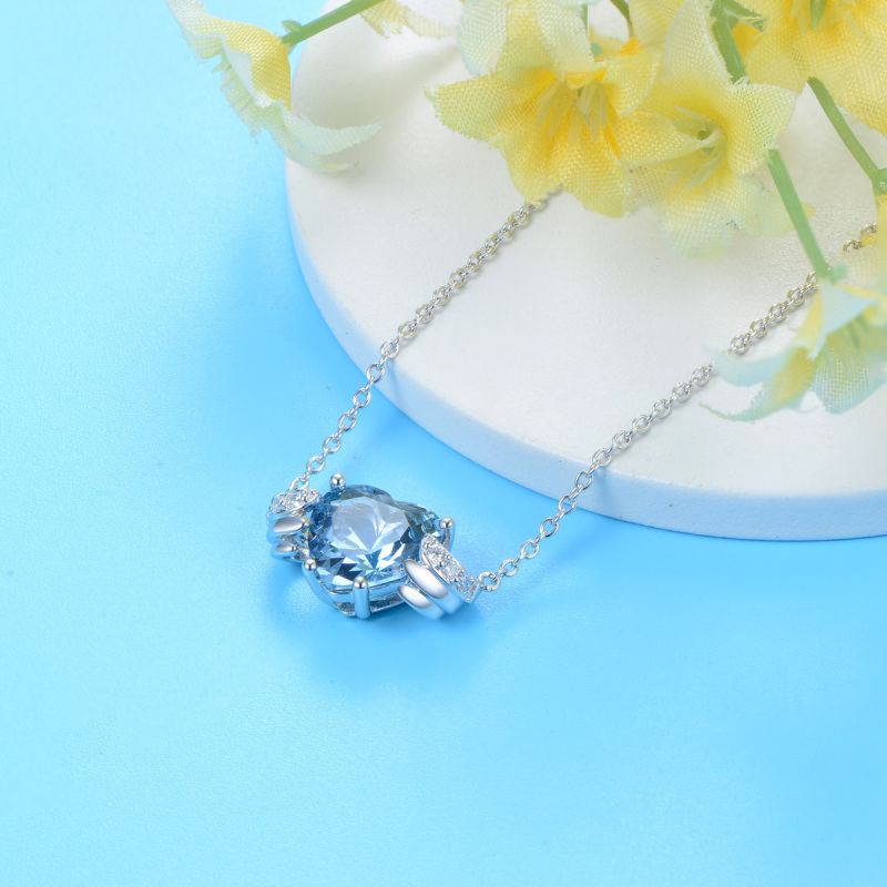 Jun. birthstone heart necklace