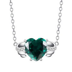 May. birthstone heart necklace