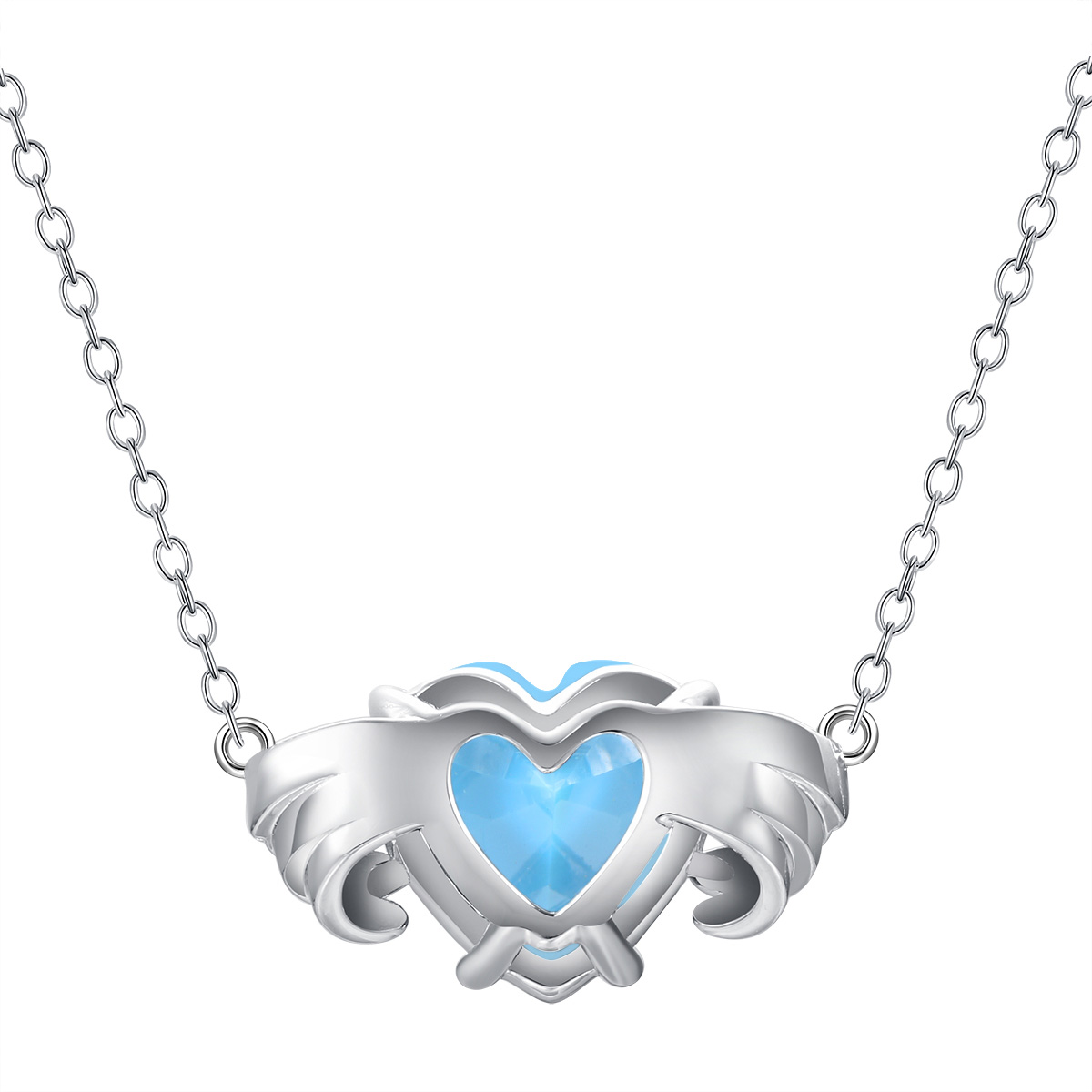 Dec. birthstone heart necklace