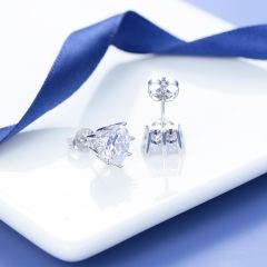 Apr. heart stud earrings