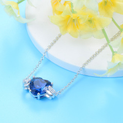 Sep. birthstone heart necklace