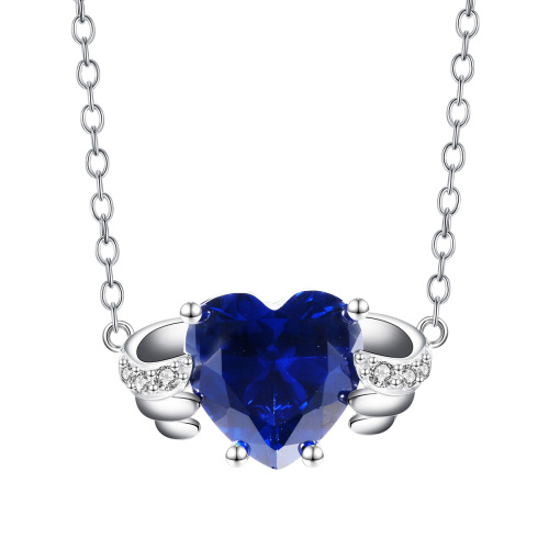 Sep. birthstone heart necklace