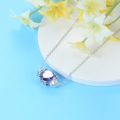Feb. birthstone heart necklace