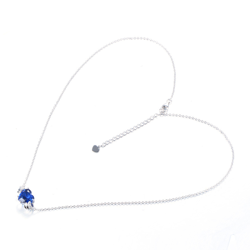 Sep. birthstone heart necklace