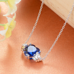 Sep. birthstone heart necklace