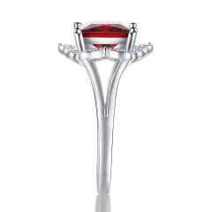 garnet zircon ring