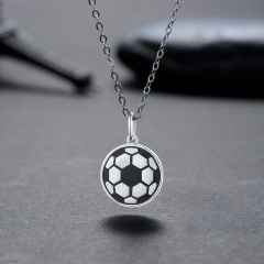 football pendant necklace